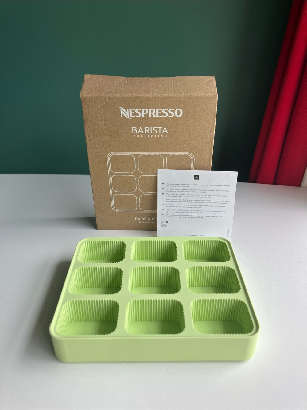 Nespresso Barista Ice Tray Silicone Lime Green